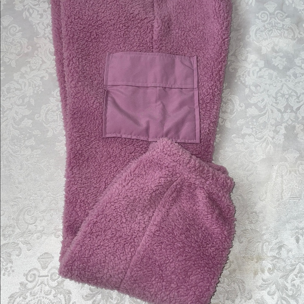 Hippie Rose Lavender Fleece Pants.  Size medium. - Picture 5 of 6